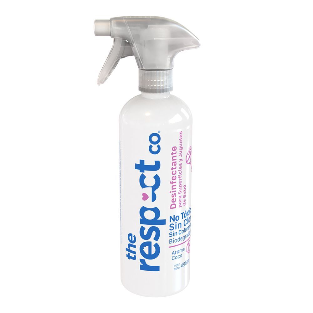 Limpiador Desinfectante superficies y juguetes de bebé - The Respect Co ®️ - No Tóxico - 100% Biodegradable, 495 ml