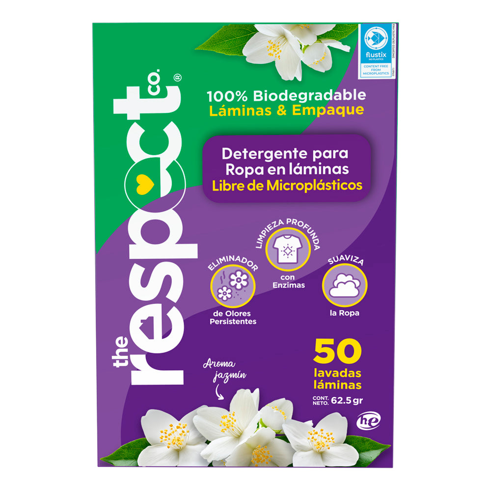 Detergente para Ropa en Láminas Biodegradable - No Tóxico - 50 Lavadas