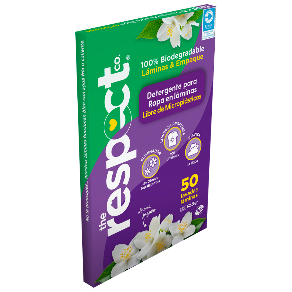 Detergente para Ropa en Láminas Biodegradable - No Tóxico - 50 Lavadas
