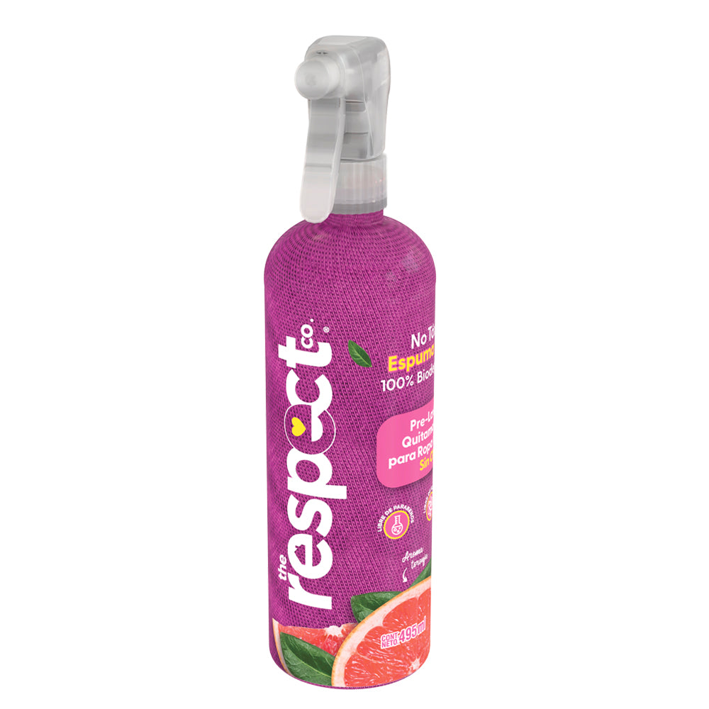 Pre-Lavador para Ropa de Color - The Respect Co ®️ - No Tóxico 100% - Biodegradable - Espuma Activa - 495 mls