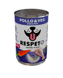 Alimento húmedo para perros en lata RESPET - Pollo & Veg - 410 g - Charola 12 Latas