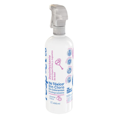 Limpiador Desinfectante superficies y juguetes de bebé - The Respect Co ®️ - No Tóxico - 100% Biodegradable, 495 ml